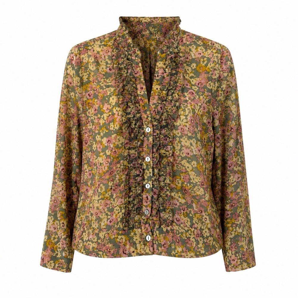 Atelier Rêve Floral Ruffle Blouse EU‎ 34 Cottagecore Boho Prairie Romantic Top